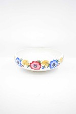 Piatto Ceramica Richard Ginori Mondovì Fiori Rosso Blu 26 Cm