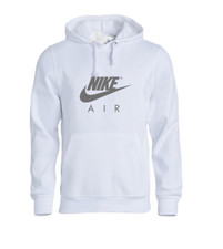 Felpa Uomo Donna Nike Air Logo con cappuccio Felpa bianca nike AIR logo