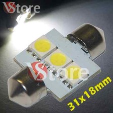 2 LED Siluro 31mm 3 SMD BIANCO