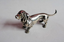 L68-CANE BASSOTTO-ARGENTO 800-DOG SILVER CANILE COLLATE PET FOOD REGALO GIFT