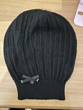 Cappello berretto con fiocchetto Patrizia Pepe - Misto lana Nero Taglia Unica