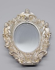 vintage  Wand- Spiegel silber