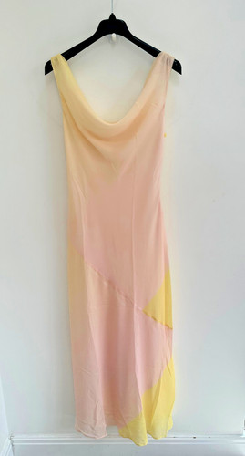 Molto vestito maxi rosa giallo - vestito,