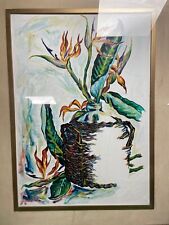 quadro dipinto ad olio o acrilico di ugo cerasoli pescara natura morta strelize