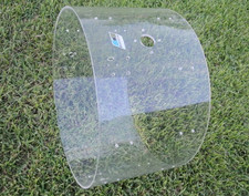 1977 LUDWIG USA 24" GUSCIO BATTERIA BASSO VISTALITE TRASPARENTE + DISTINTIVO BLU E OLIVA! L51