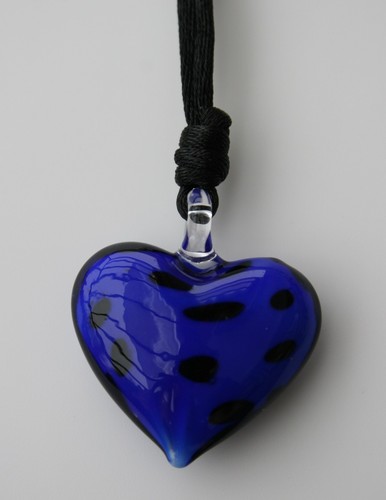 Ciondolo cuore vetro - ciondolo,