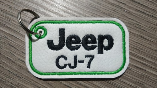 Portachiavi ricamato jeep - portachiavi,