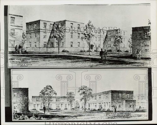 1940 stampa foto schizzo - stampa,