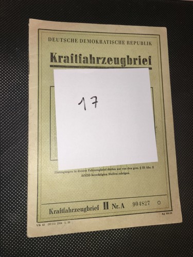 Lettera auto 250 ddr - mz, es