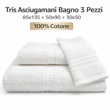Tris Asciugamani Bagno 3 Pezzi