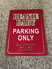 Vtg Beanie Baby Parking Only