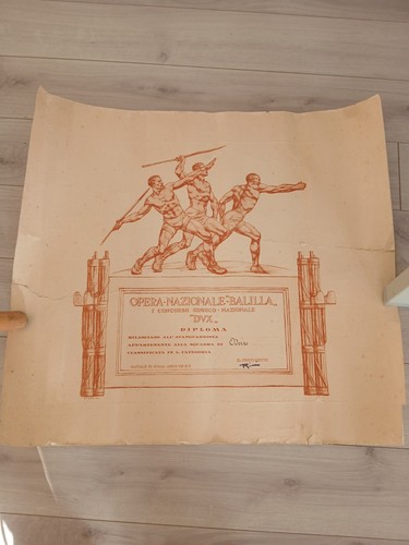 Attestato documento fascismo - documento,