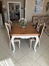 Tavolo Provenzale Allungabile in Ciliegio- Restaurato e Decorato a mano