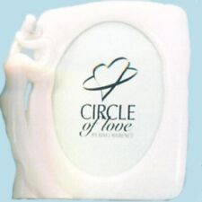 Cornice portafoto cerchio d'amore donna in braccio foto avorio regge A 5 x 7 nuova 116489