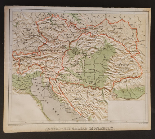Mappa rilievo impero austro - rilievo,