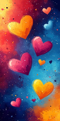 Quadro astratto amore cuore