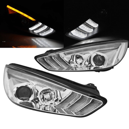 Kit fari led cromati per - , ford