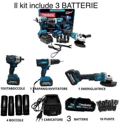 Kit 3in1 trapano - 3in1,
