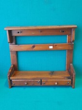 MENSOLA MENSOLINA PARETE SPEZIE APPENDICHIAVI VINTAGE IN LEGNO ARTIGIANALE. BN10