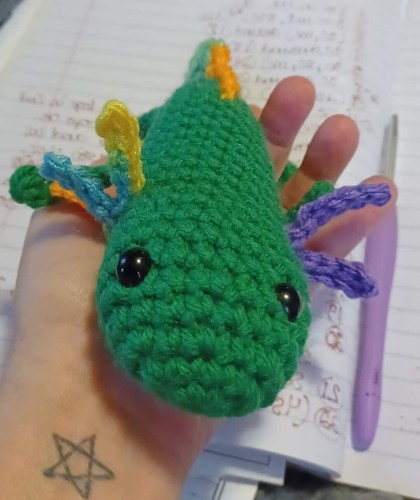 Peluche amigurumi axolotl - amigurumi, 5"