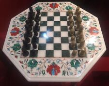 15 " Marmo Scacchi Table Top Pietre Semi Preziose Inserto Lavoro Casa & Giardino