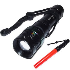MINI TORCIA RICARICABILE LED CREE 5000 LUMENS ZOOM SEGNALA EMERGENZA CAMPEGGIO