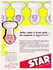 PUBBL. 1958 STAR DOPPIO  DADO MINESTRA CUOCO CUOCA CHEF CASALINGA  CONCORSO 