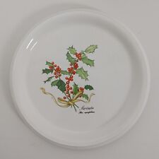 Piatto Ambrogio Pozzi per Arte Ceramica Romana con decoro agrifoglio