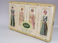 Scatola in latta promozionale Cioccolato Feletti commemorativa abiti donna '800