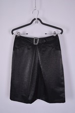 Gonna Chanel con strass fibbia CC nera misto lana taglia FR36 lusso