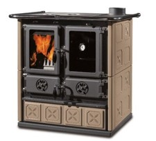 STUFA CUCINA A LEGNA NORDICA ROSETTA BII MAIOLICA - TORTORA