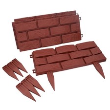 Separatore bordo bordo prato giardino effetto terracotta mattoni plastica