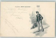 10321704 - Telegram: Isem Vojakem cartolina militare Repubblica Ceca 1902
