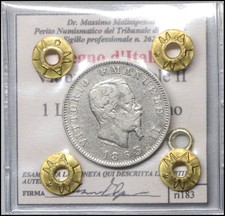 Regno d'italia 1 Lira 1863 Milano qSPL Vittorio Emanuele II monete italiane