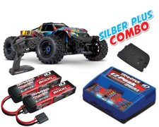 Traxxas Wide Maxx 1/10 Monster Truck RTR Rock N Roll argento più combinazione TRX89086-
