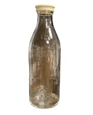 ? VECCHIA Bottiglia 1 Litro Latte Vetro Vintage BRF DESIGN ‘66 vuota Tappo