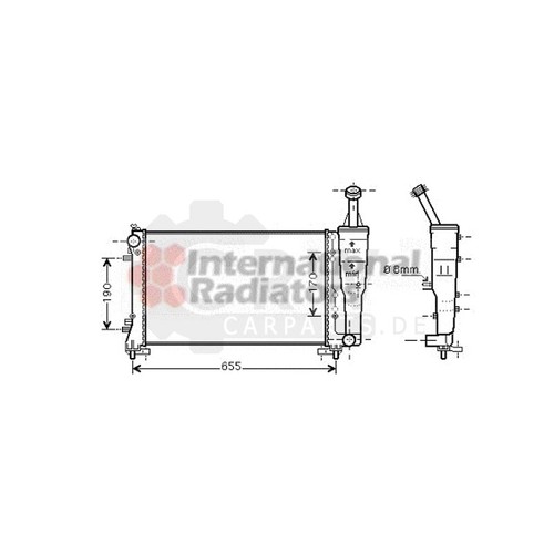 Radiatore motore per fiat - motore,