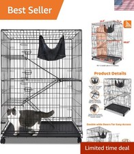 Spaziosa gabbia per gatti a 4