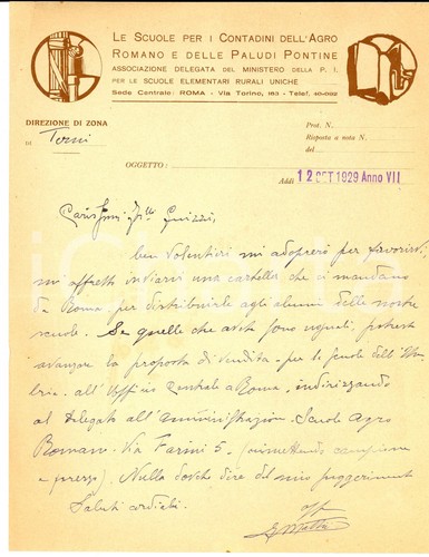 1929 roma scuole per - 1929, contadini