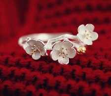 Anello fiori oro argento