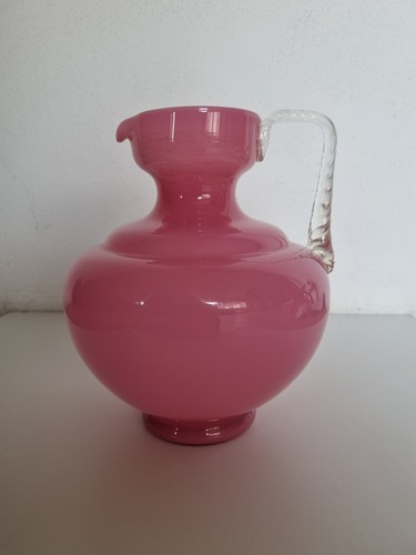 Vaso caraffa vetro murano - caraffa, rosa