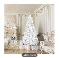 Albero di Natale Monte Bianco innevato 240cm verde e bianco Vischio