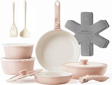 Set Pentole Ceramica Rosa 16pz