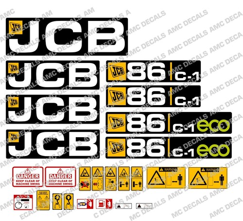 Replacement decals jcb - decals,