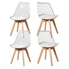 Set di 4 Sedie Trasparenti in