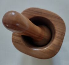 RARO MORTAIO E PESTELLO IN LEGNO DI ULIVO - DOLCEACQUA - ART. ANDRIGHETTO