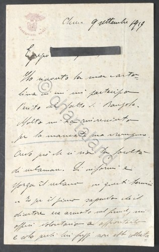 Lettera manoscritta - ,