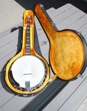 Vintage Alvarez Denver Belle Fancy 5 corde banjo custodia rigida Giappone anni 70 top di gamma