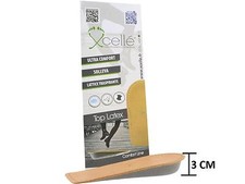 Alzatacco per rialzare le scarpe da 3 cm in pelle e lattice ammortizzante