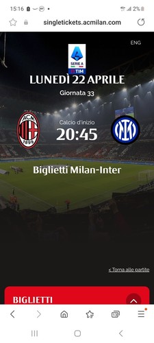 Biglietto milan inter derby - milan-inter,